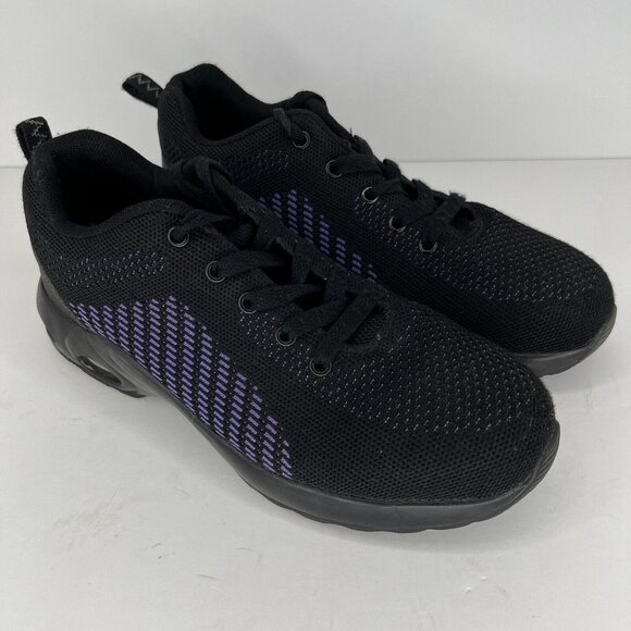 DYKHMiLY Composite Toe Black/Purple Womens Size 8.5 Safety Shoes Mesh Sneakers - Picture 2 of 9